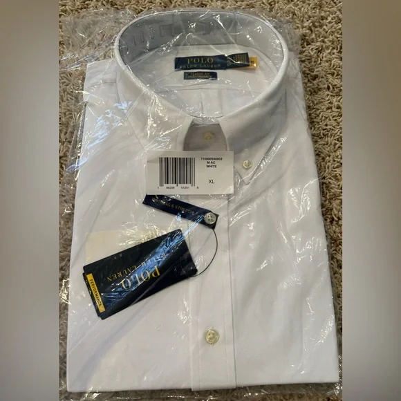 Polo by Ralph Lauren -Men's Classic White Performance Classic Fit Shirt -Size XL - Picture 3 of 4